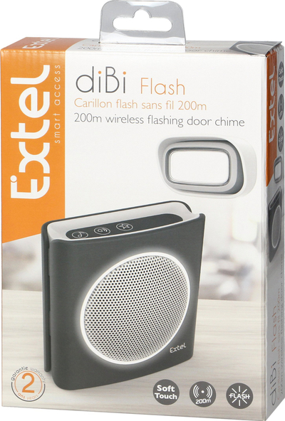 Zile dere wireless Extel 081737, rreze 200 m, sinjal dritë flash, e bardhë