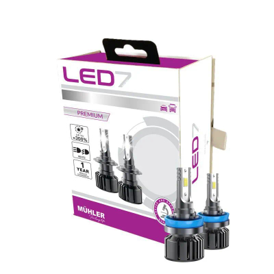 Lampa Led H8 12/24v +300% Led7 Muhler