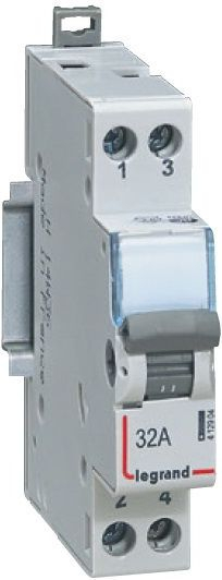 Ndërprës Legrand Changeover, 1 modul, 250 V~, 32A, gri