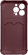 Këllëf telefoni Armor për Xiaomi Redmi Note 9, silikon, me xhep karte, ngjyrë bordo