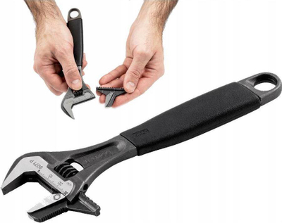 Çelës i rregullueshëm Bahco 9071P ERGO, 200mm, me nofull që kthehet, i zi