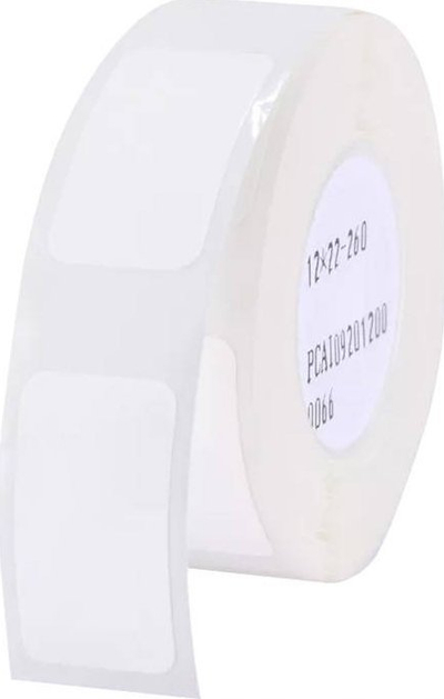 Ротирачки термички етикети Niimbot T1222 260, 12 x 22 mm, бели