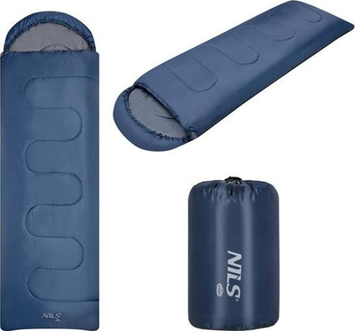 Qese gjumi Nils Camp NC2107, madhësia M 210 cm, 5–15°C, blu