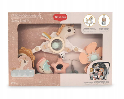 Играчка лак за количка Tiny Love Sunny Stroll Unicorn Wonderlands, со закачени играчки, шарена