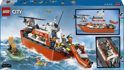Lodër LEGO City 60504, Coast Guard Rescue Boat, 742 pjesë, shumëngjyrëshe