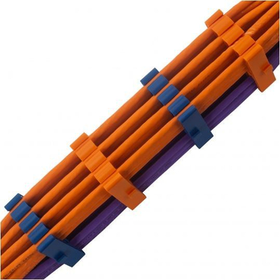 Organizues kabllosh rrjeti NEKU 24, plastik, për kabinet RACK, blu