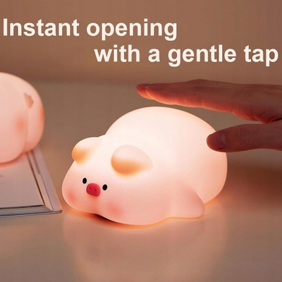 Llampë nate OEM derrkuc, silikon, me prekje, e bardhë
