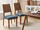 Set karrigesh ngrënie Beliani Elmira, dru rubberwood, ulëse e tapicuar, gri