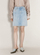 Fund xhinsi Martine Rose Denim Mini Skirt, bel i mesëm, xhepa me zinxhir, blu e çelët