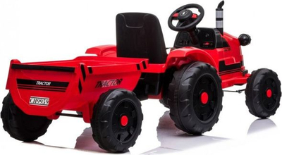 Traktor elektrik për fëmijë Lean Cars CH9959, 12V, me rimorkio, i kuq