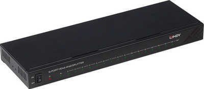 Ndarës HDMI Lindy 38161, 16 porta, 4K 60Hz, i zi
