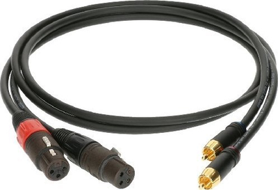 Kabllo audio Klotz AL-RF0060, RCA në XLR female, 0.6 m, e zezë