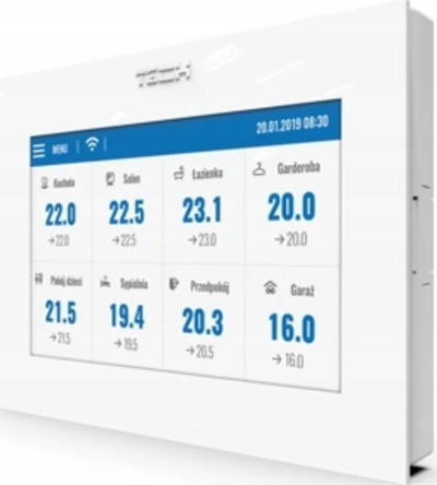 Termostat dhome Tech ST-16S WiFi, 16 zona, ekran me prekje, i bardhë