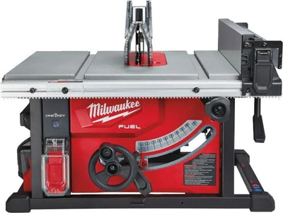 Sharrë tavoline me bateri Milwaukee M18FTS210-121B, disk 210mm, thellësi prerjeje 63mm, e kuqe