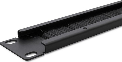 Panel me furça Qoltec për kabinet RACK 19", 1U, i zi