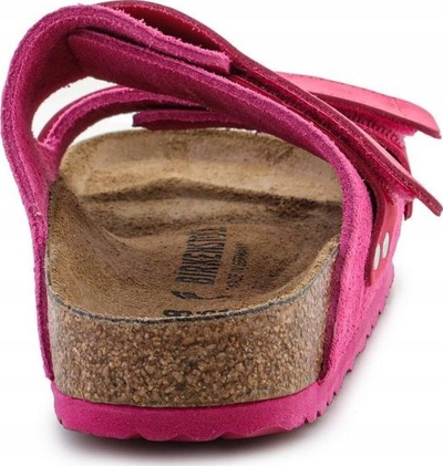 Sandale gocash Birkenstock Uji, shollë anatomike, lëkurë velur, rozë