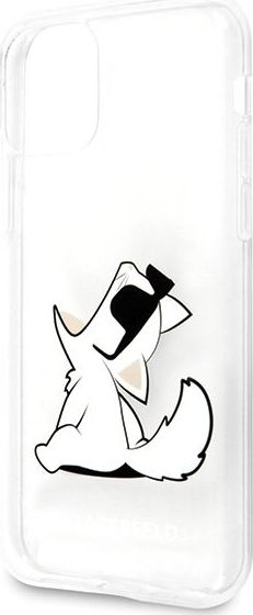 Mbulesë telefoni Karl Lagerfeld KLHCN61CFNRC, për iPhone 11, hardcase transparente, Choupette Fun