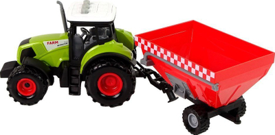 Lodër traktor me rimorkio drithërash, me tinguj dhe drita, jeshil