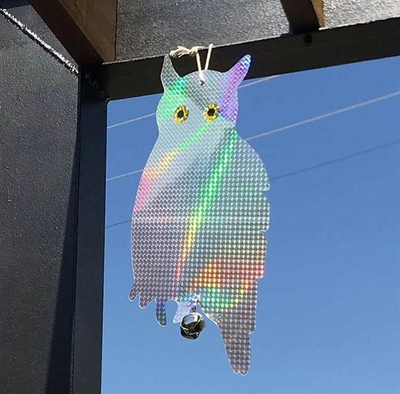 Repeler zogjsh OD19 Kukuvajkë Sitting Owl, holografike, 41 cm, PVC, shumëngjyrëshe