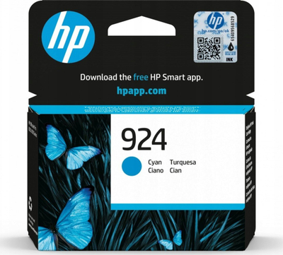 Patronë boje HP Ink 924 Cyan 4K0U3NE, deri 400 faqe, cian