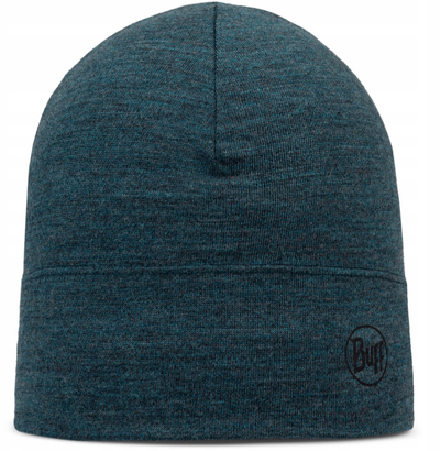 Kapelë beanie Buff Melange Tourmaline, lesh merino, gri e errët