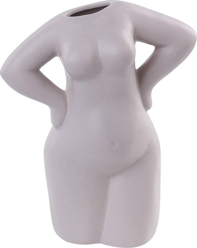Vazo dekorative Beliani KILKIS, porcelan, 24 cm, bezhë krem