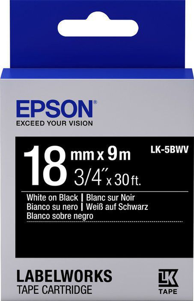 Shirit për printer Epson LK-5BWV (C53S655014), 18MM
