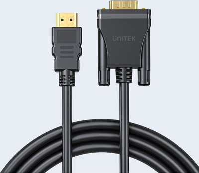 Kabllo HDMI në VGA Unitek, 2 m, Full HD 60Hz, e zezë