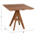 Tavolinë kopshti LEO HM9622.11, dru teak, 80x80x75 cm, ngjyrë natyrale
