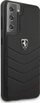 Maskë telefoni Ferrari për Samsung Galaxy S21, lëkurë natyrale, Off Line Quilted, e zezë