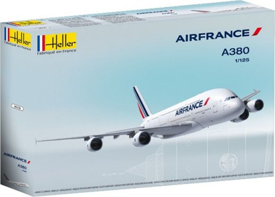 Set model avioni Heller HEL80436 Airbus A380, shkalla 1:125, Air France, i bardhë