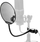 Mbajtëse mikrofoni Mozos SHM2 RED me pop filter PS PRO, diametër 48 54mm, e kuqe
