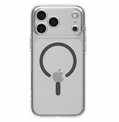 Mbulesë telefoni Spigen Ultra Hybrid MagSafe për iPhone 17 Pro, transparente, grafit