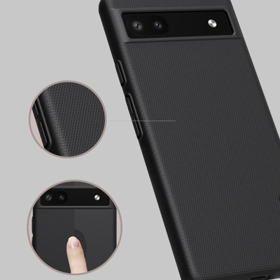 Kapak telefoni Nillkin Frosted Shield për Google Pixel 6a, plastikë e fortë, i zi