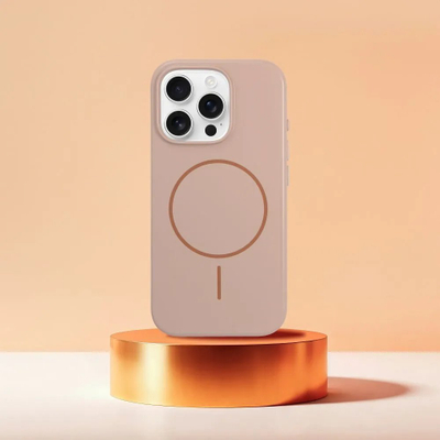 Kuti mbrojtëse MagSafe Premium me shkëlqim për iPhone 16 Pro, me buton kamere, ngjyrë ari