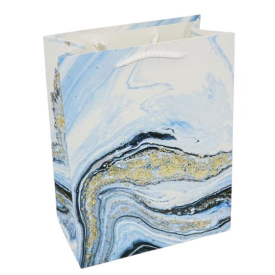 Qese dhurate Diocesan Publishing House L, 26 x 32 cm, blu e çelët me ar