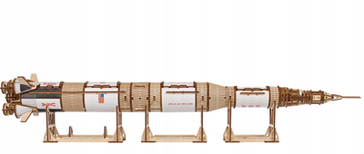 Puzzle 3D NASA Saturn V, model druri, edukativ, i bardhë natyral