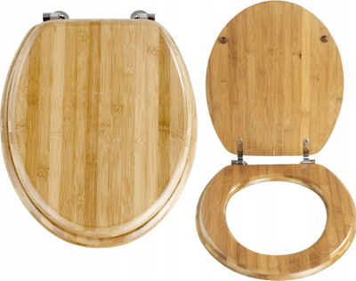 Ulese tualeti Wenko Bamboo, bambu, kafe e errët