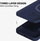 Kopertinë Crong Color Cover Magnetic për iPhone 13 Pro Max, MagSafe, silikoni, blu navy