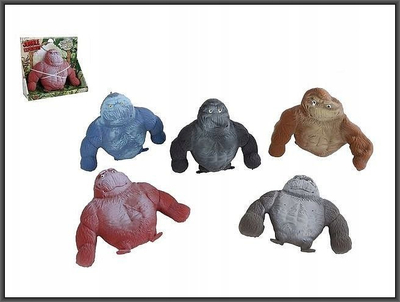 Lodër antistres Van Manen Stretch Gorilla, 12 cm, material i butë, shumëngjyrëshe