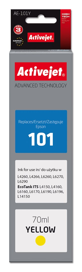 Ngjyrë për printer Activejet AE-101Y, 70ml, e verdhë