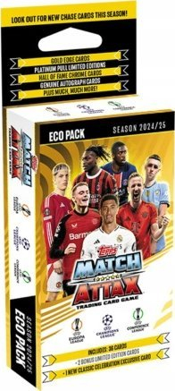Колекционерска картичка TOPPS Match Attax UCL 2024/25 Eco Pack, фудбалски сет, повеќебојна