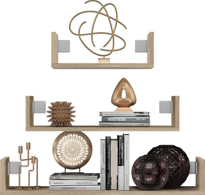 Set rafte muri Mobi 3P, set 3 copë, 16mm, ngjyrë dru Oak Sonoma