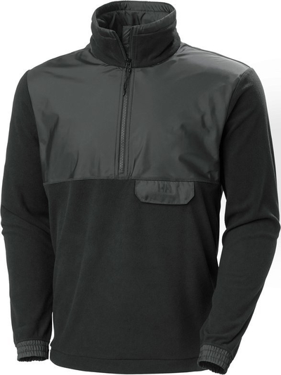 Bluzë fleece Helly Hansen Yu Half Zip Polartec, për burra, gri e errët