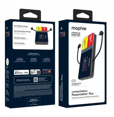 Power bank Mophie Powerstation Plus Red Bull, 10000mAh, 30W, shumëngjyrësh