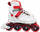 Ролер патинки inline Kubisport, тркала 80mm PU, ABEC 7, бели, големина 40