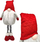 Zbukurim Krishtlindjesh Saska Christmas Gnome me këmbë teleskopike 80-115 cm, kapelë me stof, i kuq