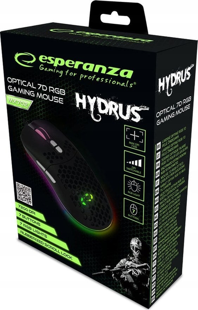 Maus Esperanza EGM702, Gaming, USB 2.0, i zi