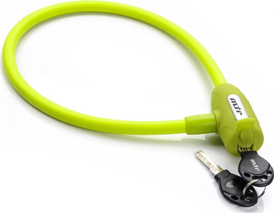 Bllokues biçiklete Meteor Blocker 31549, kabllo çeliku 4.5 mm, 65 cm, jeshil