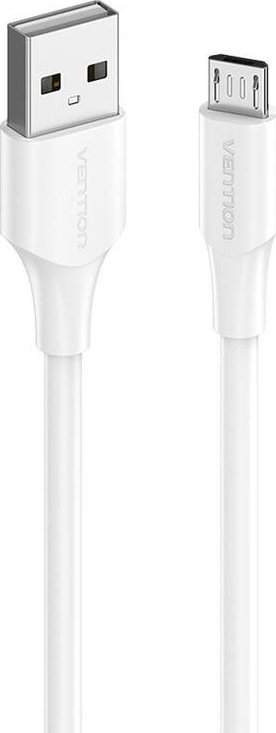 Kabllo USB Vention, USB 2.0 në Micro USB, 2A, 1m, e bardhë